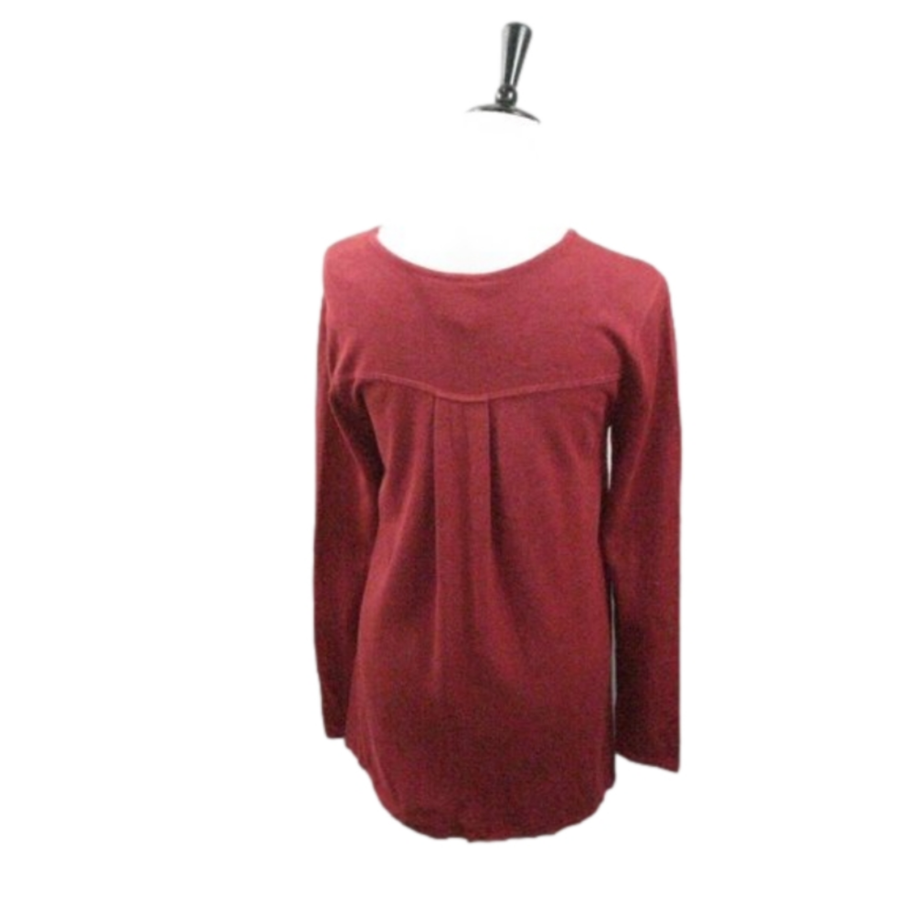 Chelsea & Theodore Coral Red Tunic Top Size Medium - Picture 3 of 4